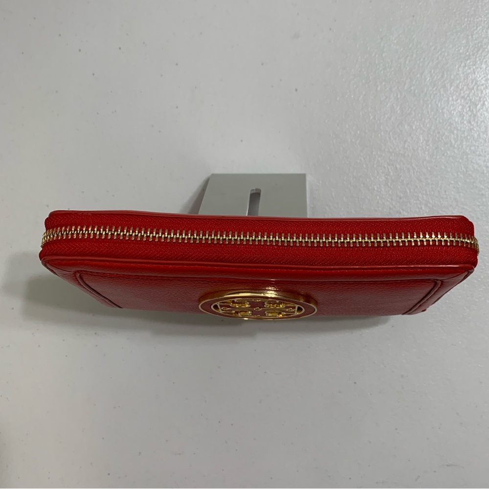 πππTORY BURCH Red Leather Walletπππ - Picture 5 of 8